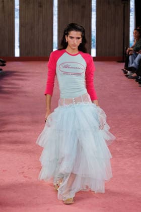 IPA88975327 - Milan, Milan Women™s Fashion Week Spring Summer 2027 - Women™s Fashion, Spring Summer 2027 - Blumarine fashion show - guests - Pictured: model  Copyright: xCinziaxCamelax xx IPA88975327