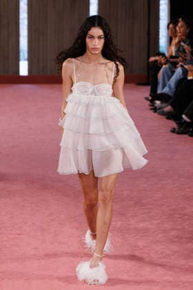 IPA88975583 - Milan, Milan Women™s Fashion Week Spring Summer 2027 - Women™s Fashion, Spring Summer 2027 - Blumarine fashion show - guests - Pictured: model  Copyright: xCinziaxCamelax xx IPA88975583