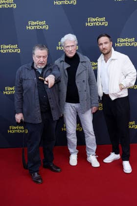 Armin Rohde, Jürgen Prochnow, and Frederick Lau attend the premiere of *Nachtschicht: Sterben verboten* on September 25, 2026, during the 34th Film Festival in Hamburg, Germany. *Nachtschicht* premiere during the 34th Film Festival in Hamburg, Germany