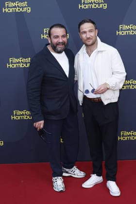 Sahin Eryilmaz and Frederick Lau attend the premiere of *Nachtschicht: Sterben verboten* on September 25, 2026, during the 34th Film Festival in Hamburg, Germany. *Nachtschicht* premiere during the 34th Film Festival in Hamburg, Germany