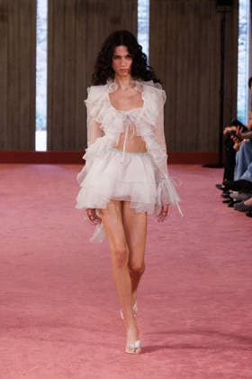 IPA88975567 - Milan, Milan Women™s Fashion Week Spring Summer 2027 - Women™s Fashion, Spring Summer 2027 - Blumarine fashion show - guests - Pictured: model  Copyright: xCinziaxCamelax xx IPA88975567