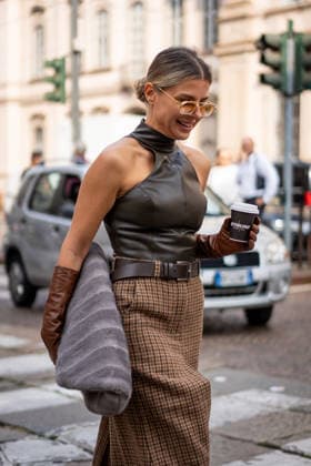 Street Style: Sportmax fashion show during the Milan Fashion Week - Womenswear Spring Summer 2027 in Milan, Italy, on 25 September 2026 Street Style: A guest is seen outside of the Sportmax fashion show during the Milan Fashion Week - Womenswear Spring Summer 2027 in Milan, Italy, on 25 September 2026., Credit:Stefano Costantino TTL Stefano Costantino Avalon Italy, Milan  Copyright: xStefanoxCostantinoxTTLx xStefanoxCostantinox xAvalonx 1138226717