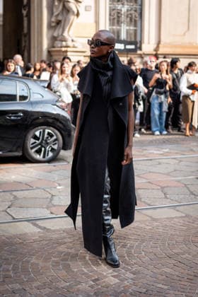 Street Style: Sportmax fashion show during the Milan Fashion Week - Womenswear Spring Summer 2027 in Milan, Italy, on 25 September 2026 Street Style: Amina Ladymya is seen outside of the Sportmax fashion show during the Milan Fashion Week - Womenswear Spring Summer 2027 in Milan, Italy, on 25 September 2026., Credit:Stefano Costantino TTL Stefano Costantino Avalon Italy, Milan  Copyright: xStefanoxCostantinoxTTLx xStefanoxCostantinox xAvalonx 1138226808