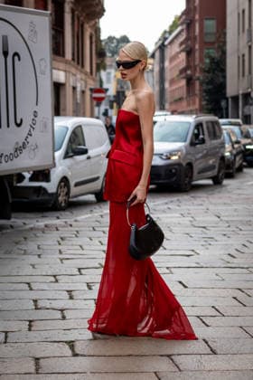 Street Style: Sportmax fashion show during the Milan Fashion Week - Womenswear Spring Summer 2027 in Milan, Italy, on 25 September 2026 Street Style: Linda Schulz is seen outside of the Sportmax fashion show during the Milan Fashion Week - Womenswear Spring Summer 2027 in Milan, Italy, on 25 September 2026., Credit:Stefano Costantino TTL Stefano Costantino Avalon Italy, Milan  Copyright: xStefanoxCostantinoxTTLx xStefanoxCostantinox xAvalonx 1138226885