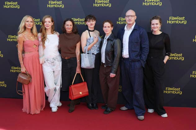 Jenny Elvers, Pheline Roggan, Catrin Striebeck, Johanna Polley, Eva Maria Jost, Jan Kessen, and Zarah Schrade at the premiere of the feature film *Hygge* at the 34th Filmfest Hamburg 2026 at Cinemaxx Dammtor in Hamburg, September 25, 2026 Foto:xgbrcix xFuturexImagex hygge_6944