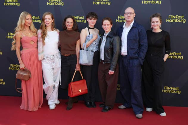 Jenny Elvers, Pheline Roggan, Catrin Striebeck, Johanna Polley, Eva Maria Jost, Jan Kessen, and Zarah Schrade at the premiere of the feature film *Hygge* at the 34th Filmfest Hamburg 2026 at Cinemaxx Dammtor in Hamburg, September 25, 2026 Foto:xgbrcix xFuturexImagex hygge_6945