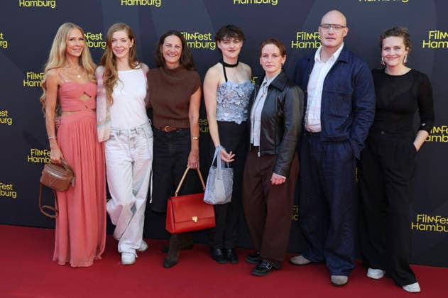 Jenny Elvers, Pheline Roggan, Catrin Striebeck, Johanna Polley, Eva Maria Jost, Jan Kessen, and Zarah Schrade at the premiere of the feature film *Hygge* at the 34th Filmfest Hamburg 2026 at Cinemaxx Dammtor in Hamburg, September 25, 2026 Foto:xgbrcix xFuturexImagex hygge_6946