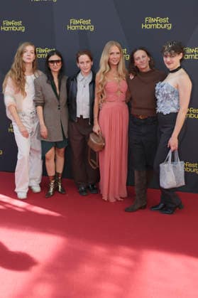 Pheline Roggan, Bayan Layla, Eva Maria Jost, Jenny Elvers, Catrin Striebeck, and Johanna Polley at the premiere of the feature film *Hygge* at the 34th Filmfest Hamburg 2026 at Cinemaxx Dammtor in Hamburg, September 25, 2026 Foto:xgbrcix xFuturexImagex hygge_6948