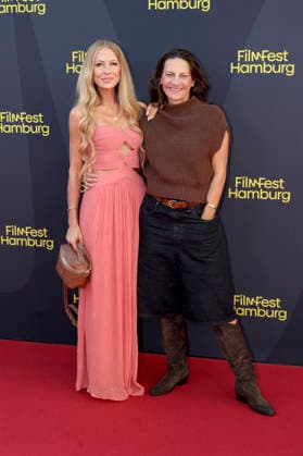 Jenny Elvers and Catrin Striebeck at the premiere of the feature film *Hygge* at the 34th Hamburg Film Festival in 2026 at Cinemaxx Dammtor in Hamburg, September 25, 2026 Foto:xgbrcix xFuturexImagex hygge_6951