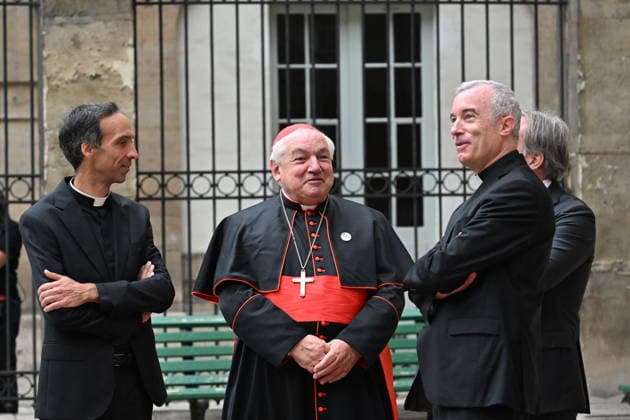 POPE LEO XIV MEETS SYNODAL ASSEMBLY, CATECHUMENS AND NEOPHYTES IN PARIS France, Paris, Vatican, 2026 9 26 Pope Leo XIV meets with members of the Provincial Synodal Assembly, Catechumens and Neophytes at the Catholic Institute of Paris during his apostolic journey to France. EDITORIAL USE ONLY - NO BOOKS Copyright: xALESSIAxGIULIANI xCatholicxPressxPhotox
