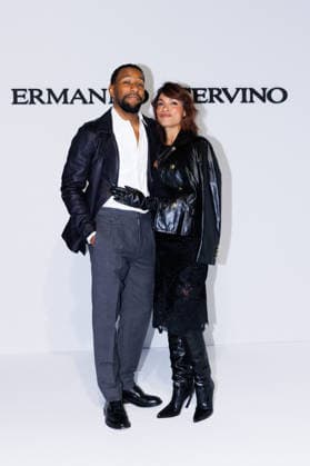 IPA88990711 - Milan, Milan Women™s Fashion Week Spring Summer 2027 - Women™s Fashion, Spring Summer 2027 - Ermanno Scervino fashion show - guests - Pictured: Adama Sanneh and Rosario Dawson  Copyright: xCinziaxCamelax xx IPA88990711