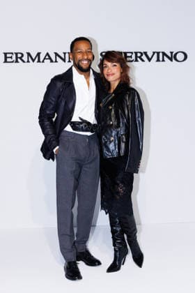IPA88990799 - Milan, Milan Women™s Fashion Week Spring Summer 2027 - Women™s Fashion, Spring Summer 2027 - Ermanno Scervino fashion show - guests - Pictured: Adama Sanneh and Rosario Dawson  Copyright: xCinziaxCamelax xx IPA88990799