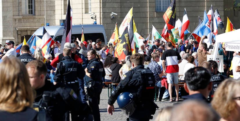 Reichsbürger Rally, September 26, 2026: Participants in the Reichsbürger rally plan to march through downtown Darmstadt carrying flags and historical symbols, and to hold a rally at Karolinenplatz in Darmstadt, Hesse, Germany, despite counter-demonstrations and restrictions.