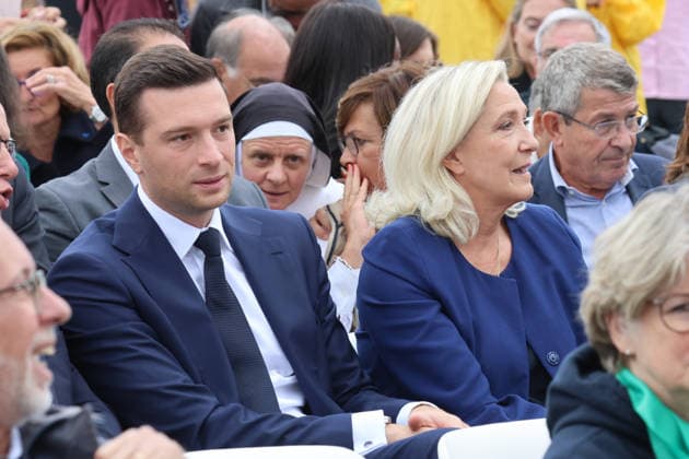 September 26, 2026, Paris, Rome, France: Jordan Bardella, Marine Le Pen ahead of the Pope s Mass celebration at Place de la Concorde, Paris, September 26, 2026 Paris France  - ZUMAa289 20260926_zia_a289_066 Copyright: xPierrexTeyssotx xAgfx