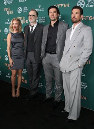New York September 25, 2026. Scarlett Johanssonm, James Gray, Adam Driver and Miles Teller attend 64th New York Film Festival - NYFF64, Open Night premiere of Paper Tiger at Alice Tully Hall Lincoln Center in New York. September 25,2026. Copyright: xEWx