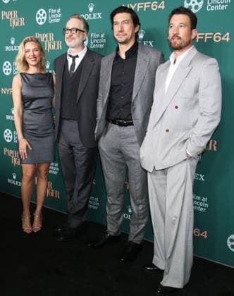 New York September 25, 2026. Scarlett Johanssonm, James Gray, Adam Driver and Miles Teller attend 64th New York Film Festival - NYFF64, Open Night premiere of Paper Tiger at Alice Tully Hall Lincoln Center in New York. September 25,2026. Copyright: xRWx