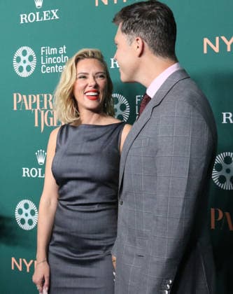 New York September 25, 2026. Scarlett Johansson and Colin Jost attend 64th New York Film Festival - NYFF64, Open Night premiere of Paper Tiger at Alice Tully Hall Lincoln Center in New York. September 25,2026. Copyright: xRWx
