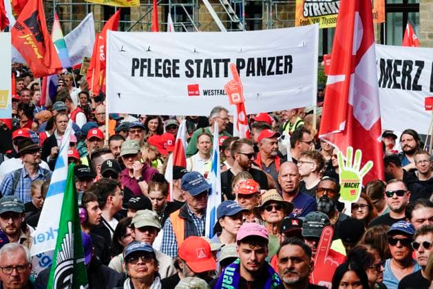 DGB Day of Protest against the federal government’s proposed social reforms, photographed in Essen on September Copyright: epd-bild FriedrichxStark _FSB3204