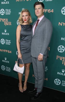 New York September 25, 2026. Scarlett Johansson and Colin Jost attend 64th New York Film Festival - NYFF64, Open Night premiere of Paper Tiger at Alice Tully Hall Lincoln Center in New York. September 25,2026. Copyright: xRWx