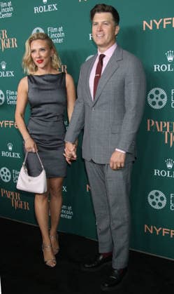 New York September 25, 2026. Scarlett Johansson and Colin Jost attend 64th New York Film Festival - NYFF64, Open Night premiere of Paper Tiger at Alice Tully Hall Lincoln Center in New York. September 25,2026. Copyright: xRWx