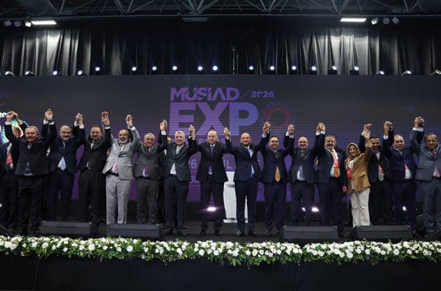 Turkish President Recep Tayyip Erdogan ISTANBUL, TURKIYE - SEPTEMBER 26: (----EDITORIAL USE ONLY - MANDATORY CREDIT - TURKISH PRESIDENCY MURAT KULA HANDOUT - NO MARKETING NO ADVERTISING CAMPAIGNS - DISTRIBUTED AS A SERVICE TO CLIENTS----) Turkish President Recep Tayyip Erdogan attends the closing program of the 21st MUSIAD Expo International Trade Fair and the 29th International Business Forum at the Istanbul Expo Center in Istanbul, Turkiye, on September 26, 2026. TUR Presidency Murat Kula Handout Anadolu Istanbul Turkey. Editorial use only. Please get in touch for any other usage.  Copyright: x2026xAnadoluxTURxPresidencyx xMuratxKulax xHandoutx