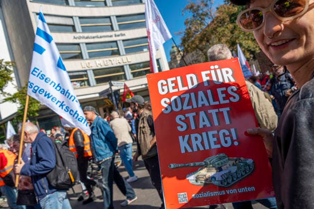 Social Protests Organized by the DGB EUR, Germany, Berlin, September 26, 2026 There’s Enough for Everyone, and Merz Must Go —posters, banners, and slogans against the federal government’s cuts to social benefits. Cutting Social Benefits —nationwide social protests organized by the DGB and its member unions under the slogan You’ve Earned It: Your Work, Your Health, Your Pension