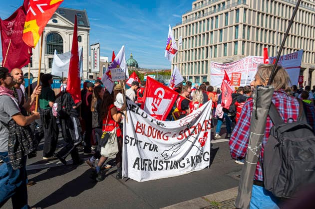 Social protests organized by the DGB EUR, Germany, Berlin, September 26, 2026 There’s Enough for Everyone, and Merz Must Go —posters, banners, and slogans against the federal government’s cuts to social benefits. Cutting Social Benefits —nationwide social protests organized by the DGB and its member unions under the slogan You’ve Earned It: Your Work, Your Health, Your Pension