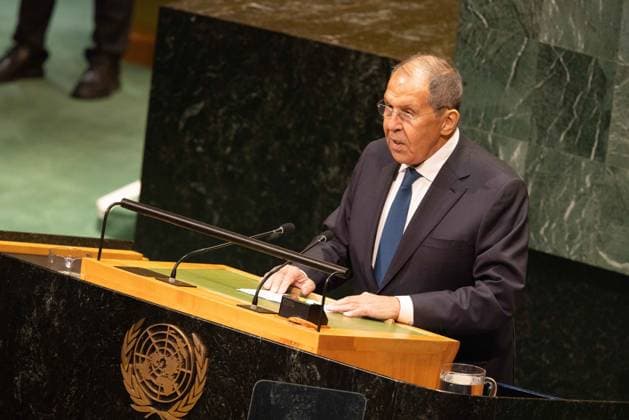 September 26, 2026, New York City, USA: Russian Foreign Minister Sergey Lavrov addresses the General Debate of the 81st session of the United Nations General Assembly at the UN Headquarters in New York City. New York City USA  - ZUMAl194 20260926_zip_l194_027 Copyright: xMarekxLadzinskix