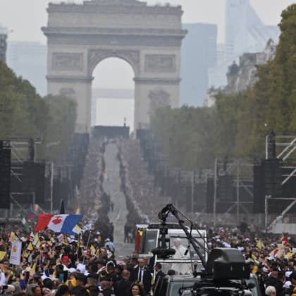 IPA89000866 - France, Paris, Vatican, September 26, 2026: Holy Mass celebrated by Pope Leo XIV at Place de la Concorde during his apostolic journey to France. Photograph by ALESSIA GIULIANI Catholic Press Photo  Copyright: xALESSIAxGIULIANI xCatholicxPressxPhotox xALESSIAxGIULIANI xCatholicxPressxPhotox IPA89000866