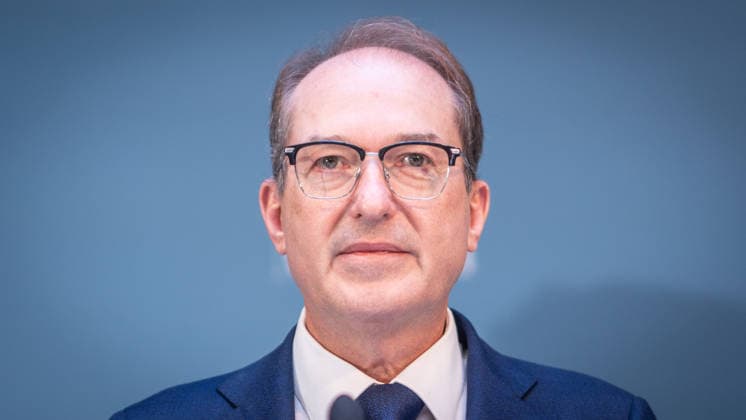 Alexander Dobrindt, German Federal Minister of the Interior, during his press statement at the 2nd Munich Migration Meeting—a gathering of European ministers on the implementation of the migration policy shift—in Munich, Bavaria, Germany, at the Hotel Bayerischer Hof