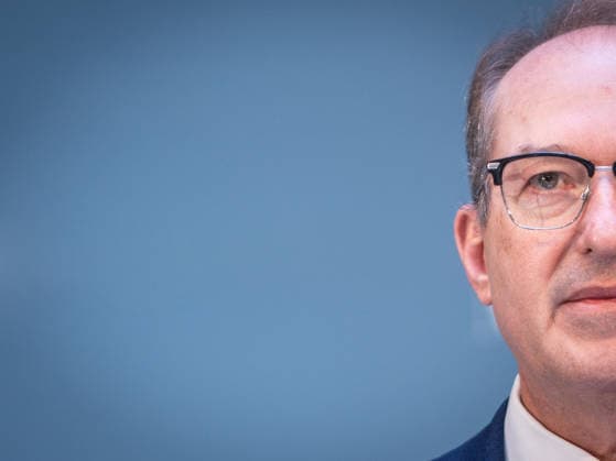 Alexander Dobrindt, German Federal Minister of the Interior, during his press statement at the 2nd Munich Migration Meeting—a gathering of European ministers on the implementation of the migration policy shift—in Munich, Bavaria, Germany, at the Hotel Bayerischer Hof