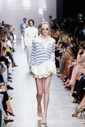 IPA89004993 - Milan, Milan Women™s Fashion Week Spring Summer 2027 - Women™s Fashion, Spring Summer 2027 - Ermanno Scervino fashion show - pictured on the runway: a model.  Copyright: xCinziaxCamelax xx IPA89004993