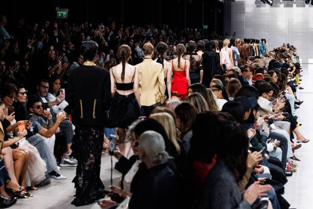 IPA89005334 - Milan, Milan Women™s Fashion Week Spring Summer 2027 - Women™s Fashion, Spring Summer 2027 - Ermanno Scervino fashion show - pictured on the runway: a model.  Copyright: xCinziaxCamelax xx IPA89005334