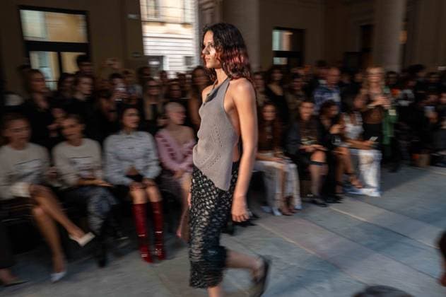 IPA89006447 - Milan, Milan Women™s Fashion Week Spring Summer 2027 - Women™s Fashion, Spring Summer 2027 - Marco Rambaldi™s fashion show - front row Pictured: models  Copyright: xRiccardoxGIordanox xRiccardoxGiordano IPAx IPA89006447