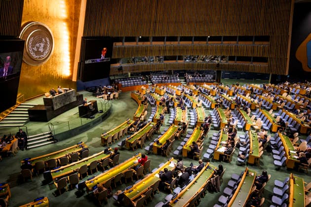 German Foreign Minister Johann Wadephul during his speech before the UN General Assembly in New York, September 26, 2026, at UN Headquarters. Photographed on behalf of the Federal Foreign Office, New York, New York Copyright: xDominikxButzmannx