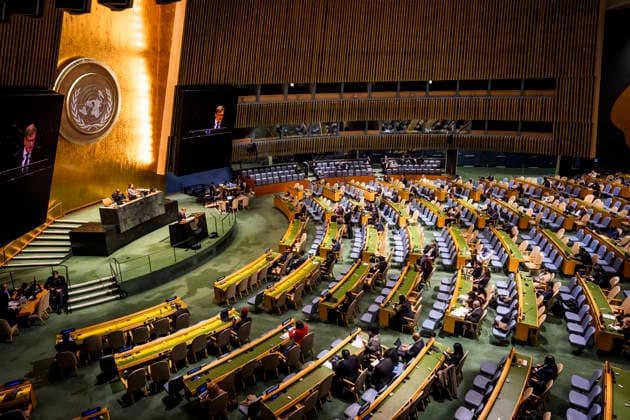 German Foreign Minister Johann Wadephul during his speech before the UN General Assembly in New York, September 26, 2026, at UN Headquarters. Photographed on behalf of the Federal Foreign Office, New York, New York Copyright: xDominikxButzmannx