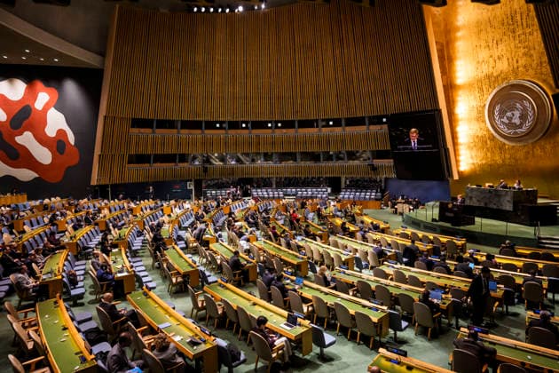 German Foreign Minister Johann Wadephul during his speech before the UN General Assembly in New York, September 26, 2026, at UN Headquarters. Photographed on behalf of the Federal Foreign Office, New York, New York Copyright: xDominikxButzmannx