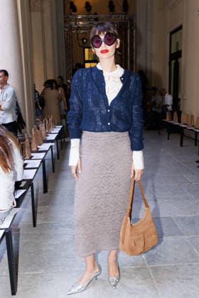 IPA89010820 - Milan, Milan Women™s Fashion Week Spring Summer 2027 - Women™s Fashion, Spring Summer 2027 - Marco Rambaldi™s fashion show - guests - Pictured: a guest  Copyright: xCinziaxCamelax xx IPA89010820