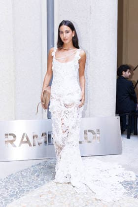 IPA89010837 - Milan, Milan Women™s Fashion Week Spring Summer 2027 - Women™s Fashion, Spring Summer 2027 - Marco Rambaldi™s fashion show - guests - Pictured: a guest  Copyright: xCinziaxCamelax xx IPA89010837