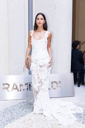 IPA89010838 - Milan, Milan Women™s Fashion Week Spring Summer 2027 - Women™s Fashion, Spring Summer 2027 - Marco Rambaldi™s fashion show - guests - Pictured: a guest  Copyright: xCinziaxCamelax xx IPA89010838