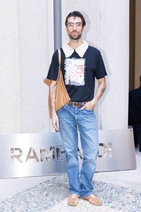 IPA89010842 - Milan, Milan Women™s Fashion Week Spring Summer 2027 - Women™s Fashion, Spring Summer 2027 - Marco Rambaldi™s fashion show - guests - Pictured: a guest  Copyright: xCinziaxCamelax xx IPA89010842
