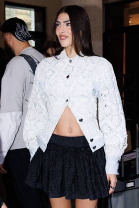 IPA89010818 - Milan, Milan Women™s Fashion Week Spring Summer 2027 - Women™s Fashion, Spring Summer 2027 - Marco Rambaldi™s fashion show - guests - Pictured: Giulia Salemi  Copyright: xCinziaxCamelax xx IPA89010818