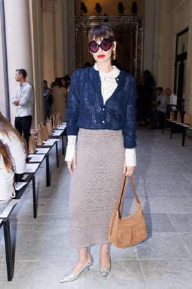 IPA89010819 - Milan, Milan Women™s Fashion Week Spring Summer 2027 - Women™s Fashion, Spring Summer 2027 - Marco Rambaldi™s fashion show - guests - Pictured: a guest  Copyright: xCinziaxCamelax xx IPA89010819