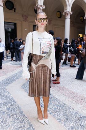 IPA89010825 - Milan, Milan Women™s Fashion Week Spring Summer 2027 - Women™s Fashion, Spring Summer 2027 - Marco Rambaldi™s fashion show - guests - Pictured: Valentina Ferragni  Copyright: xCinziaxCamelax xx IPA89010825