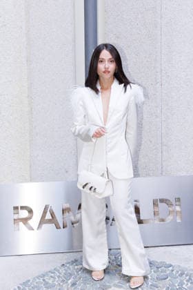 IPA89010834 - Milan, Milan Women™s Fashion Week Spring Summer 2027 - Women™s Fashion, Spring Summer 2027 - Marco Rambaldi™s fashion show - guests - Pictured: a guest  Copyright: xCinziaxCamelax xx IPA89010834