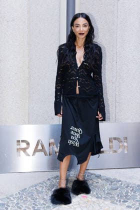 IPA89010883 - Milan, Milan Women™s Fashion Week Spring Summer 2027 - Women™s Fashion, Spring Summer 2027 - Marco Rambaldi™s fashion show - guests - Pictured: a guest  Copyright: xCinziaxCamelax xx IPA89010883