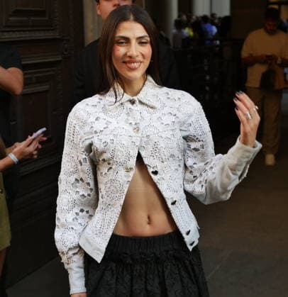 IPA89011357 - Milan, Milan Women s Fashion Week: Spring Summer 2026 2027 - Women s Fashion, Spring Summer 2026–2027, Marco Rambaldi s fashion show—Pictured: Giulia Salemi  Copyright: xLucaxPontix xLucaPonti IpaAgencyx IPA89011357