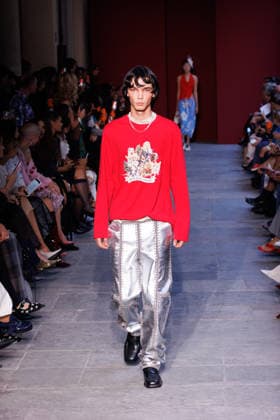 IPA89012786 - Milan, Milan Women™s Fashion Week Spring Summer 2027 - Women™s Fashion, Spring Summer 2027 - Marco Rambaldi™s fashion show - pictured on the runway: Model  Copyright: xCinziaxCamelax xx IPA89012786