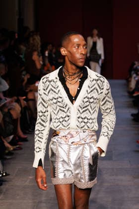 IPA89012848 - Milan, Milan Women™s Fashion Week Spring Summer 2027 - Women™s Fashion, Spring Summer 2027 - Marco Rambaldi™s fashion show - pictured on the runway: Model  Copyright: xCinziaxCamelax xx IPA89012848