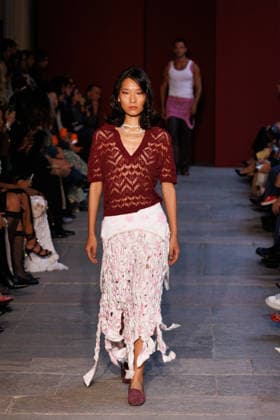 IPA89012859 - Milan, Milan Women™s Fashion Week Spring Summer 2027 - Women™s Fashion, Spring Summer 2027 - Marco Rambaldi™s fashion show - pictured on the runway: Model  Copyright: xCinziaxCamelax xx IPA89012859